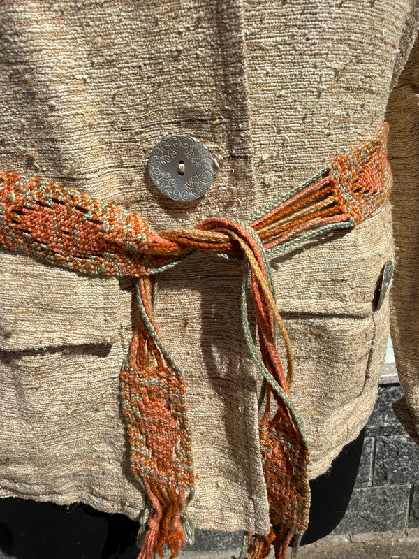 Giacca blazer John Galliano tipo Safari tessuto grezzo