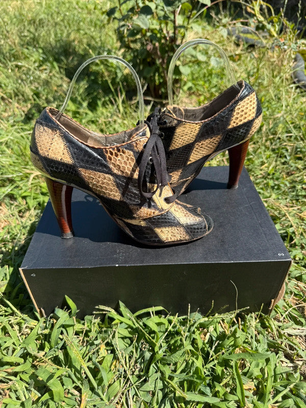 Scarpe con tacco Dolce & Gabbana patchwork pitone