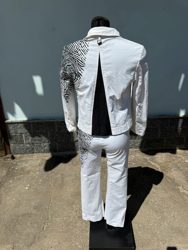 Completo Roberto Cavalli giacca pantalone impronta digitale