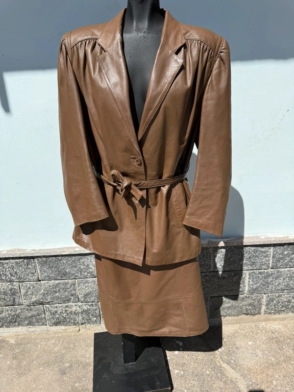 Completo donna in vera pelle David anni 80