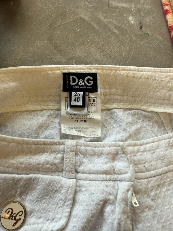 Pantaloni Capri D&G bianchi