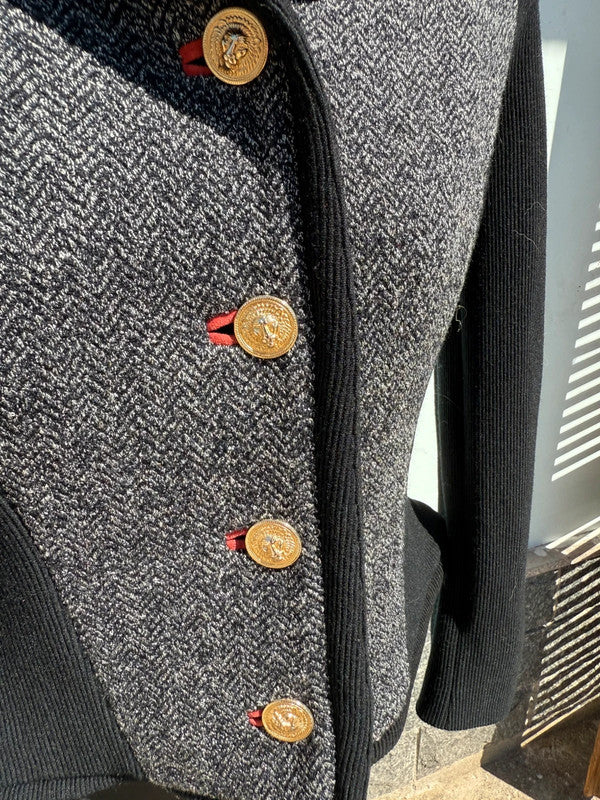 Giacca Versace Versus anni 90 in pelle scamosciata