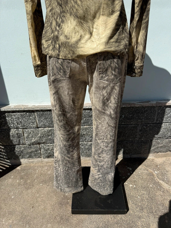 Completo Roberto Cavalli pelliccia lupo FW1999