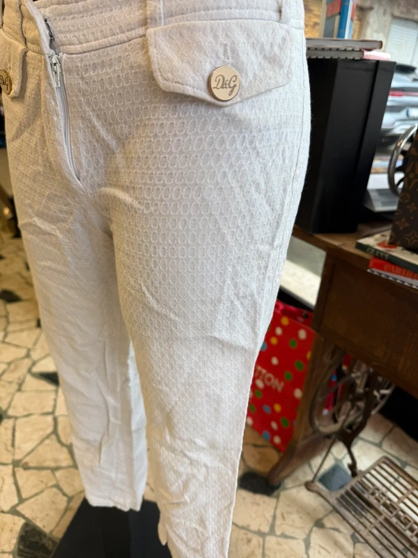 Pantaloni Capri D&G bianchi