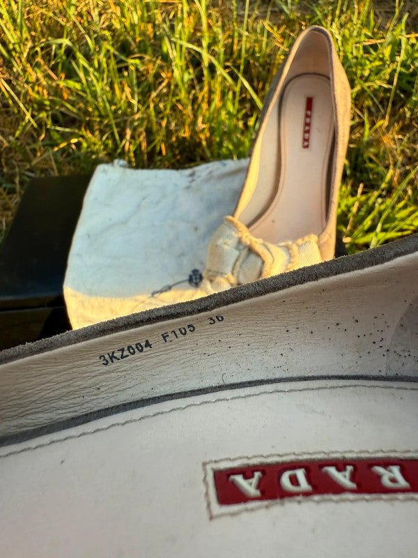 Zeppe espadrilles Prada in pelle