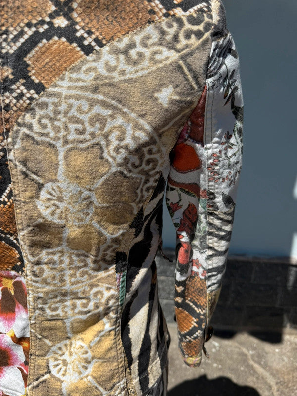 Completo giacca pantalone Roberto Cavalli SS2006 patchwork