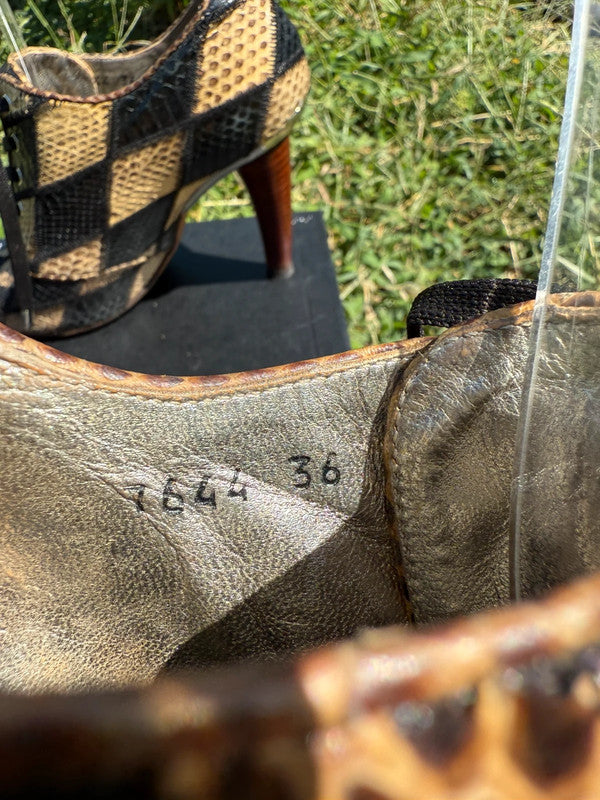 Scarpe con tacco Dolce & Gabbana patchwork pitone