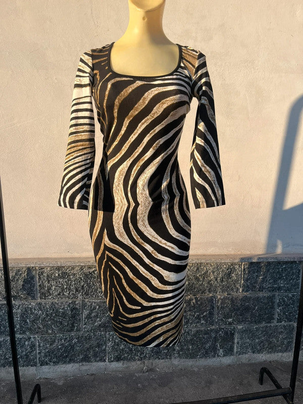 Abito Roberto Cavalli zebrato