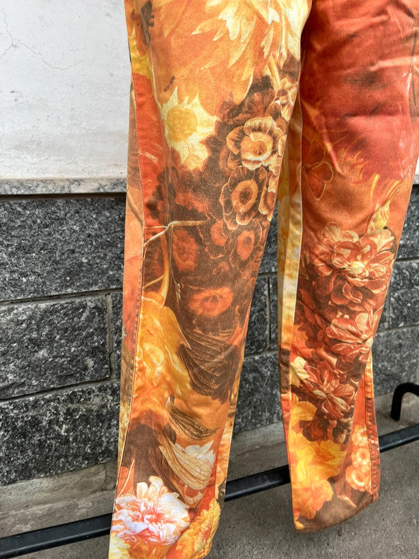 Jeans Moschino stampa fiori d'autunno TG 30