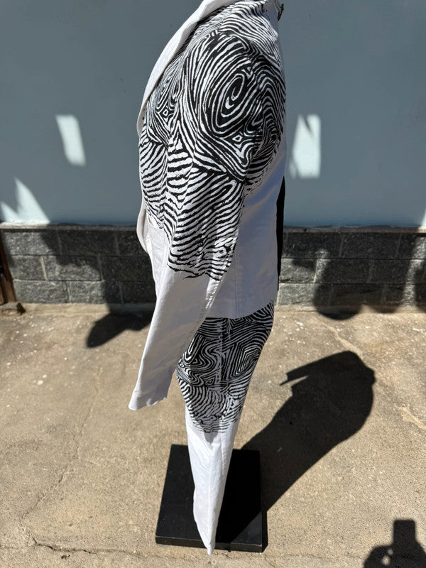 Completo Roberto Cavalli giacca pantalone impronta digitale