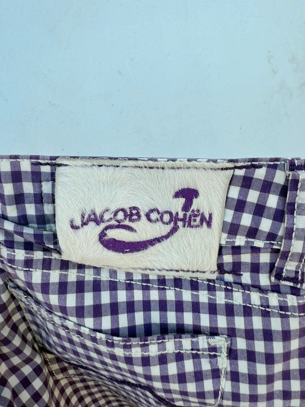 Pantalone Capri Jacob Cohen scacchi viola