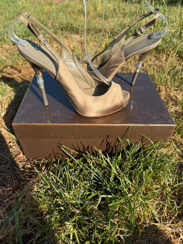 Tacchi Slingback Gucci bambù Swarovski