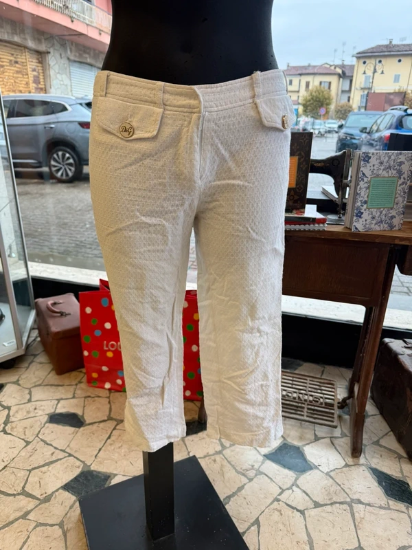 Pantaloni Capri D&G bianchi