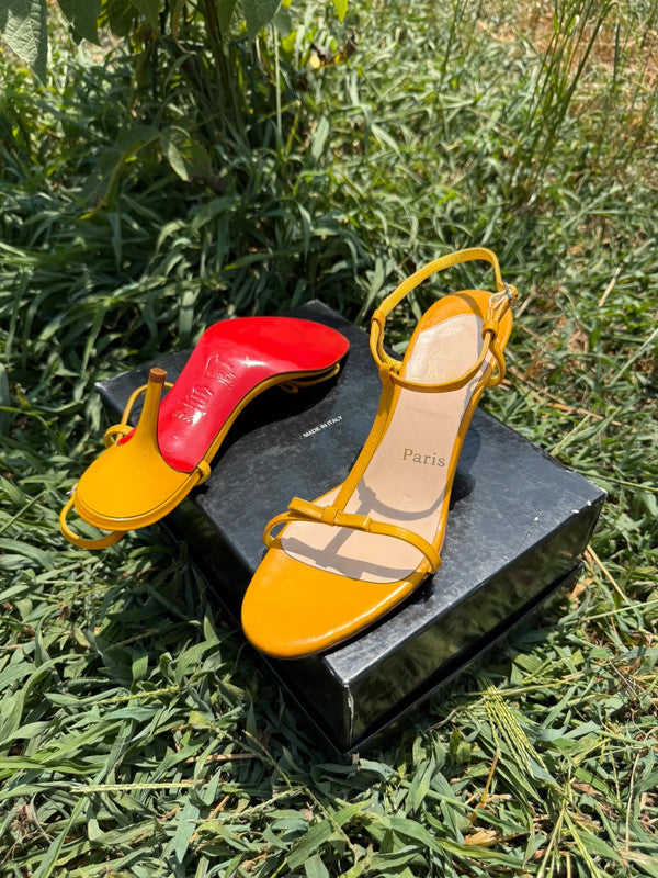 Sandali con tacco Christian Louboutin nuovi (difetto)