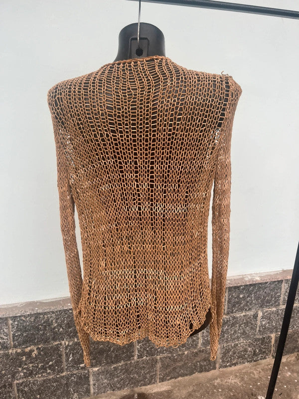 Bolero in pelle intrecciata