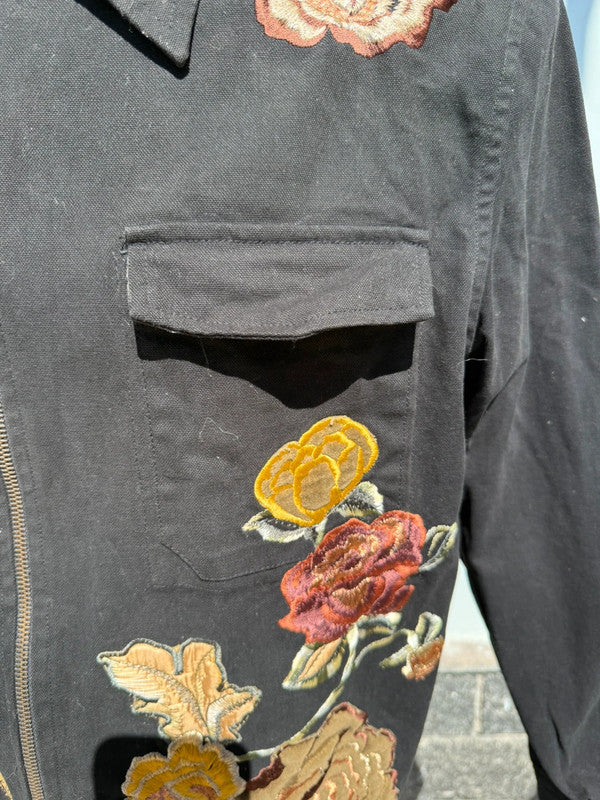Giacca uomo Roberto Cavalli SS2003 ricami floreali