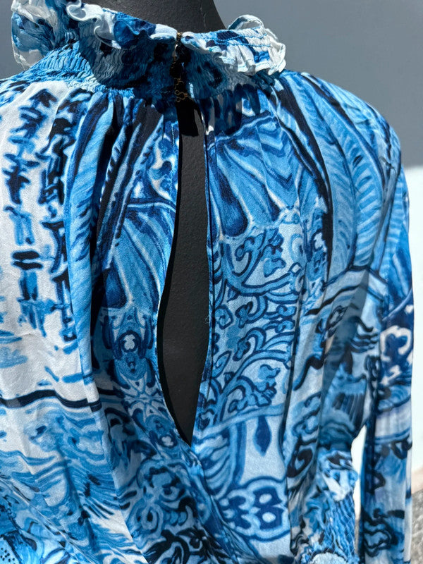 Top Roberto Cavalli FW2005 stampa vaso cinese
