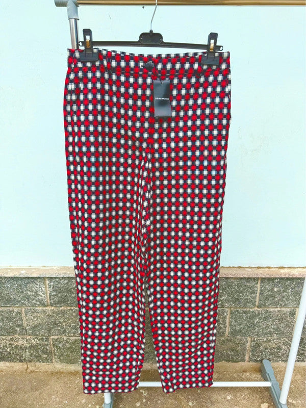 Pantalone Armani geometrica quadri nuovo