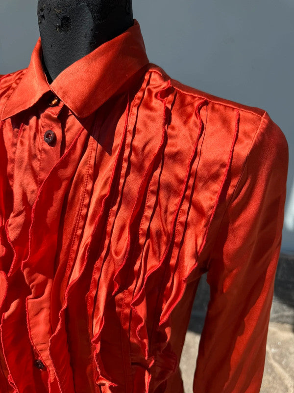 Camicia Roberto Cavalli raso di seta nuova