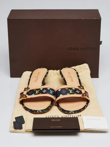 Sandali kitten heels Louis Vuitton Murakami multicolor 2003 nuovi