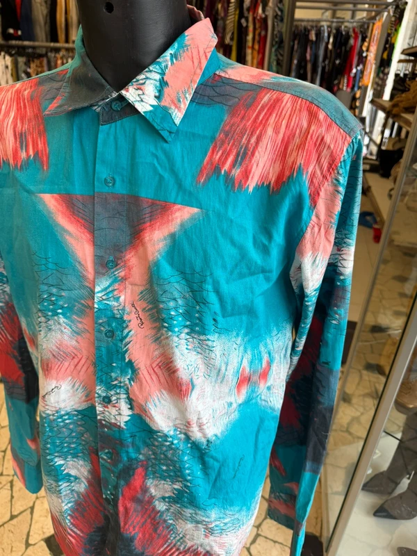 Camicia Roberto Cavalli uomo fine anno 90 pesce