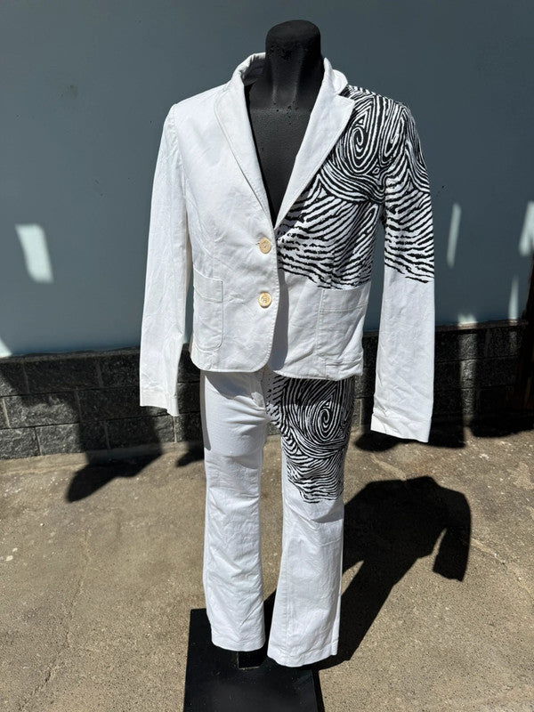 Completo Roberto Cavalli giacca pantalone impronta digitale