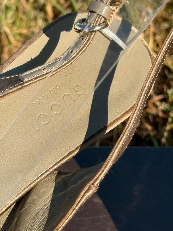 Tacchi Slingback Gucci bambù Swarovski