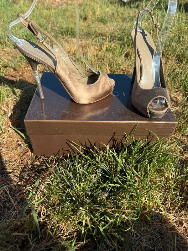 Tacchi Slingback Gucci bambù Swarovski