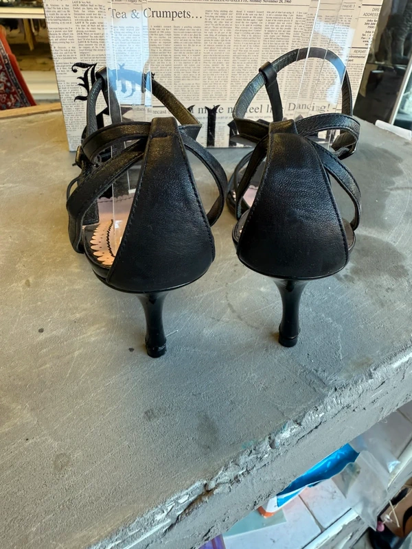 Sandali John Galliano cuore nero