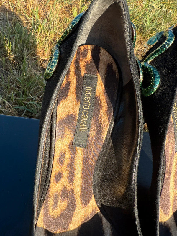 Tacchi Décolleté Roberto Cavalli tacco gioiello serpente