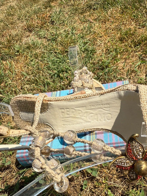 Sandalo gioiello fiore Salvatore Ferragamo