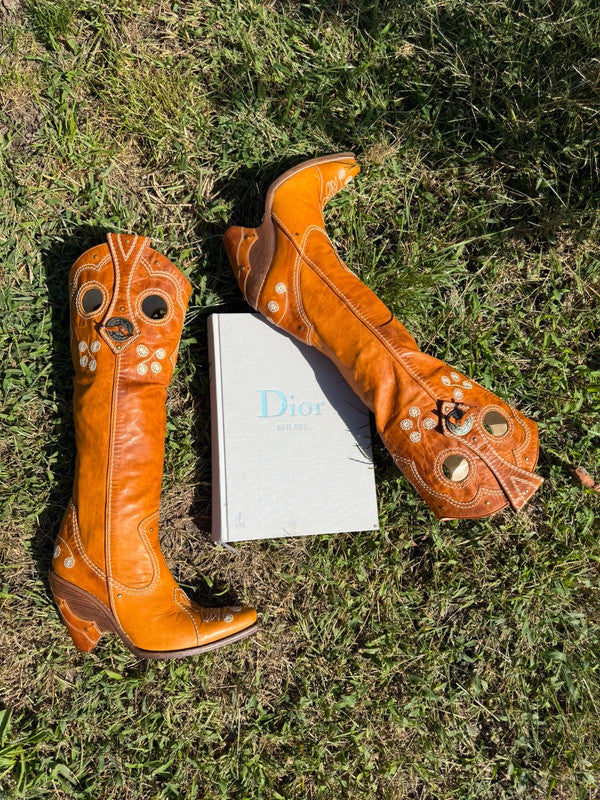 Stivali cowboy Christian Dior SS2006 Gaucho by Galliano
