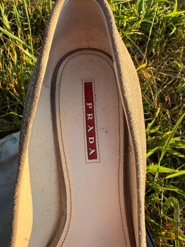 Zeppe espadrilles Prada in pelle
