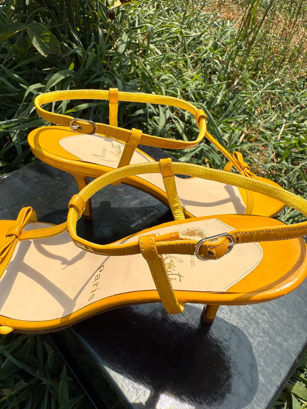 Sandali con tacco Christian Louboutin nuovi (difetto)