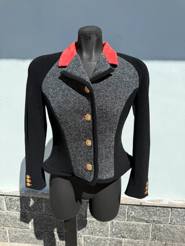 Giacca Versace Versus anni 90 in pelle scamosciata