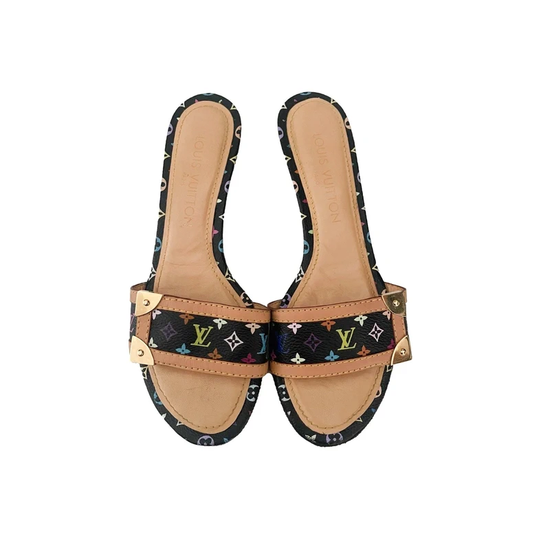 Sandali kitten heels Louis Vuitton Murakami multicolor 2003 nuovi