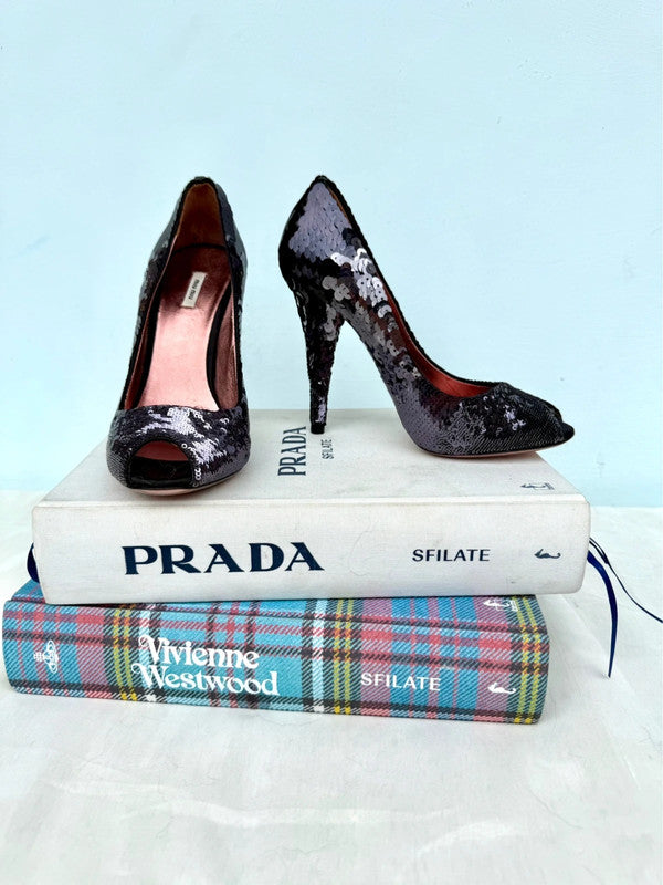 Tacchi MiuMiu paillettes nuove