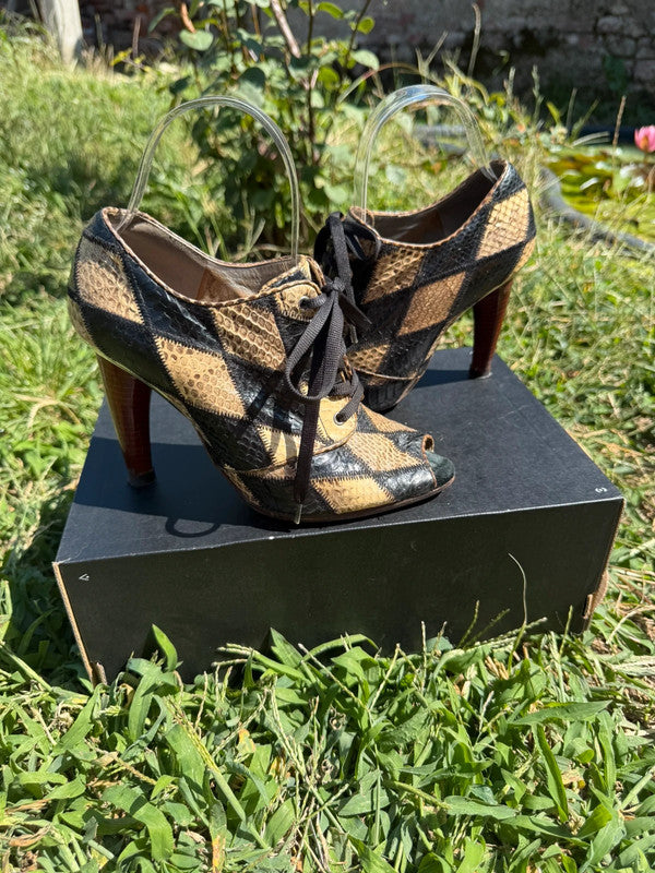 Scarpe con tacco Dolce & Gabbana patchwork pitone