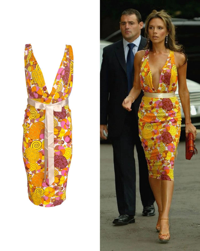 Completo gonna Dolce&Gabbana SS2004 stampa astratta