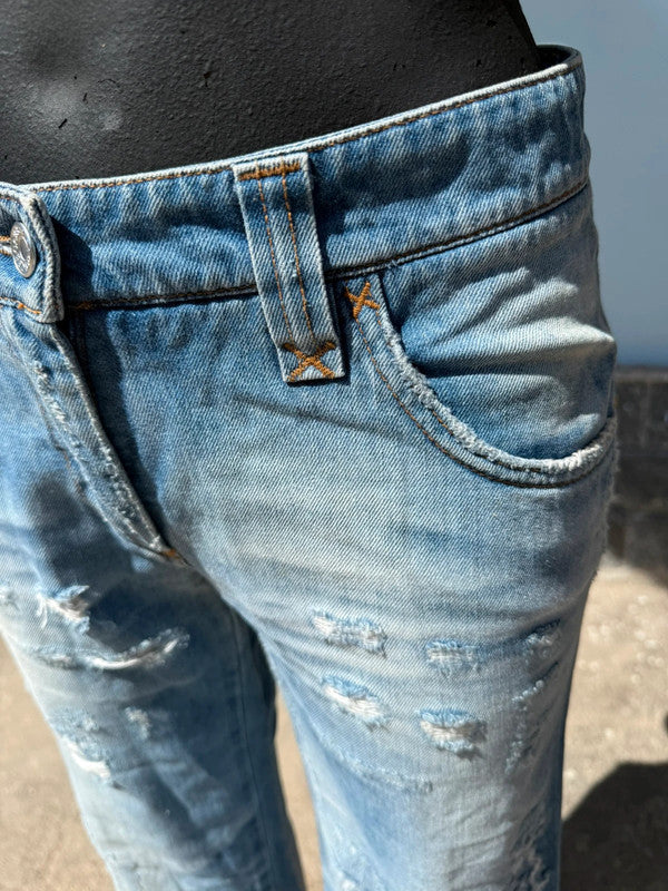 Jeans Dolce & Gabbana con effetto distrutto