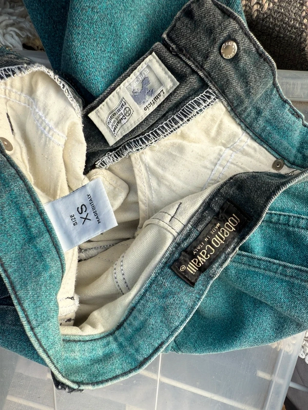 Jeans Roberto Cavalli FW2000 azzurro dégradé