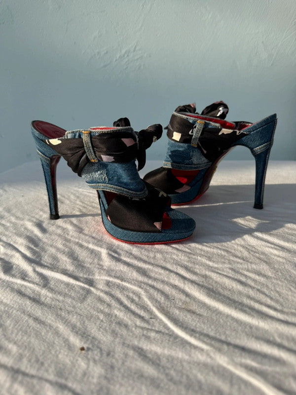 Sandali Cesare Paciotti denim e seta