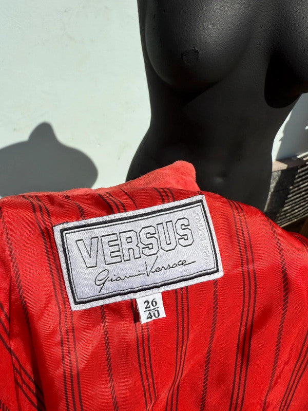 Giacca Versace Versus anni 90 in pelle scamosciata