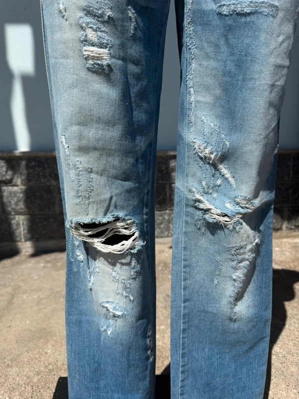Jeans Dolce & Gabbana con effetto distrutto