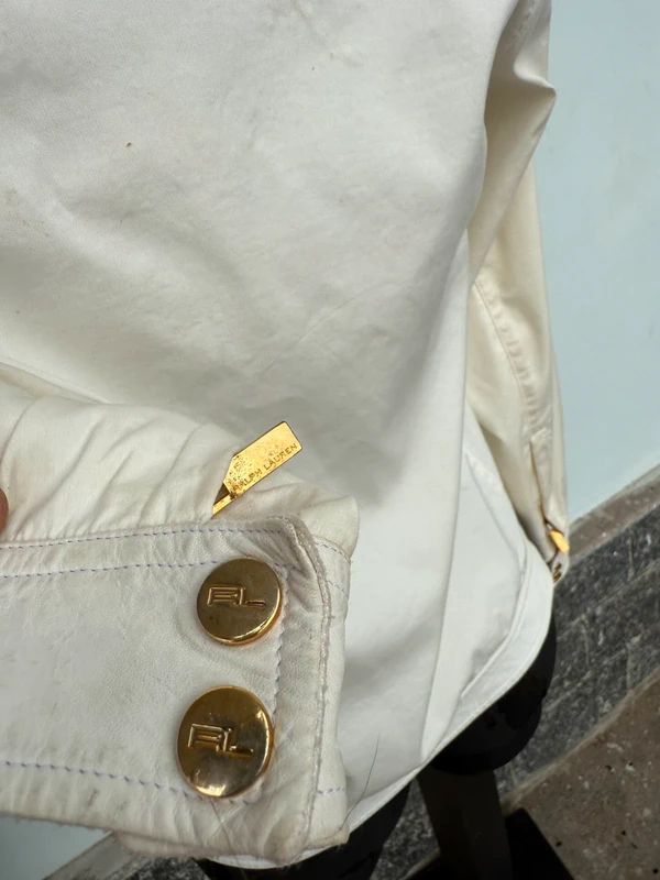 Giacca pilota Ralph Lauren pelle e tessuto Made in Italy