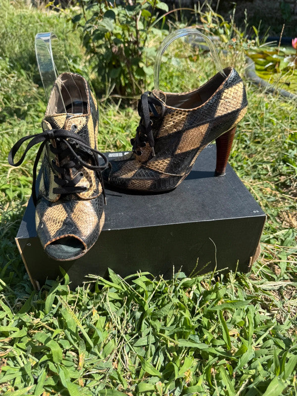 Scarpe con tacco Dolce & Gabbana patchwork pitone