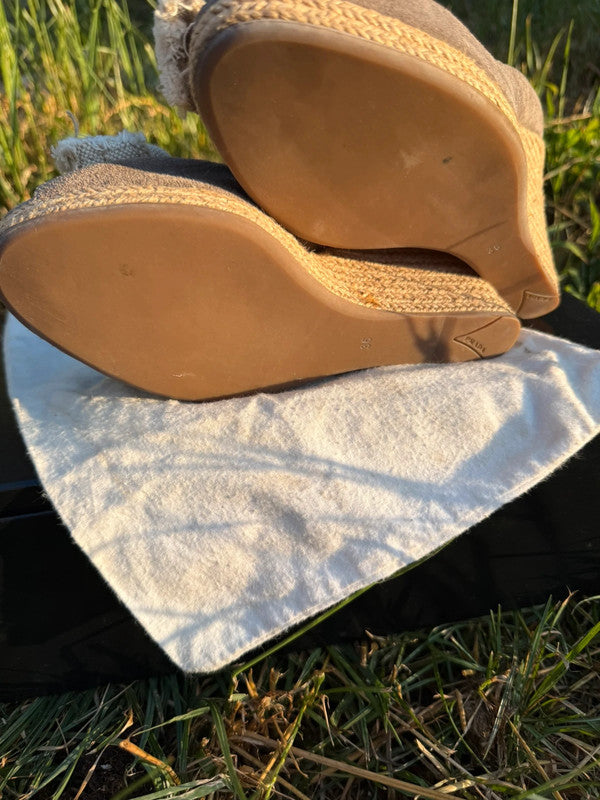 Zeppe espadrilles Prada in pelle