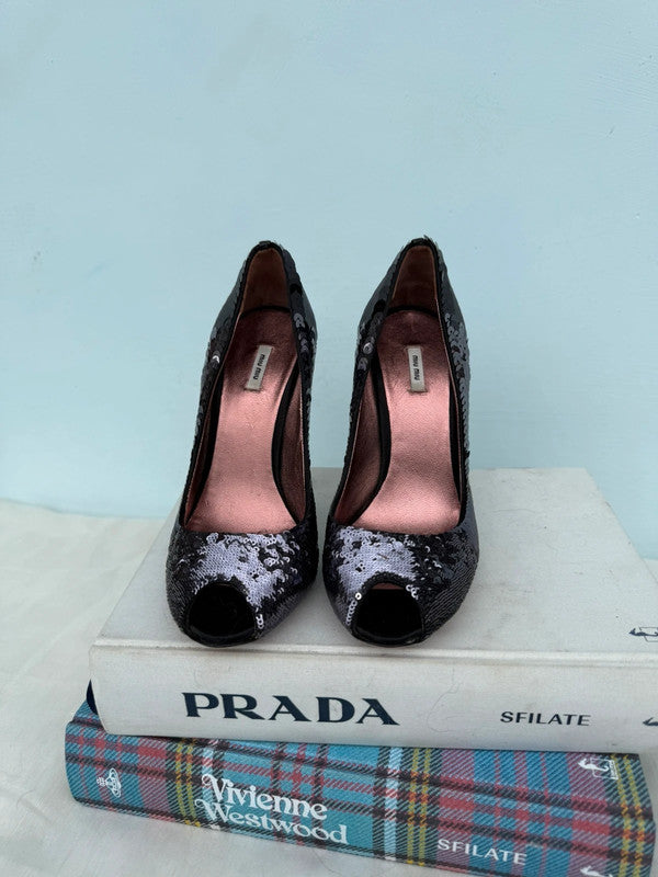 Tacchi MiuMiu paillettes nuove