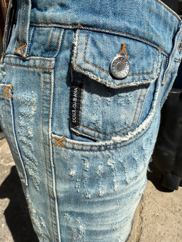 Jeans Dolce & Gabbana con effetto distrutto