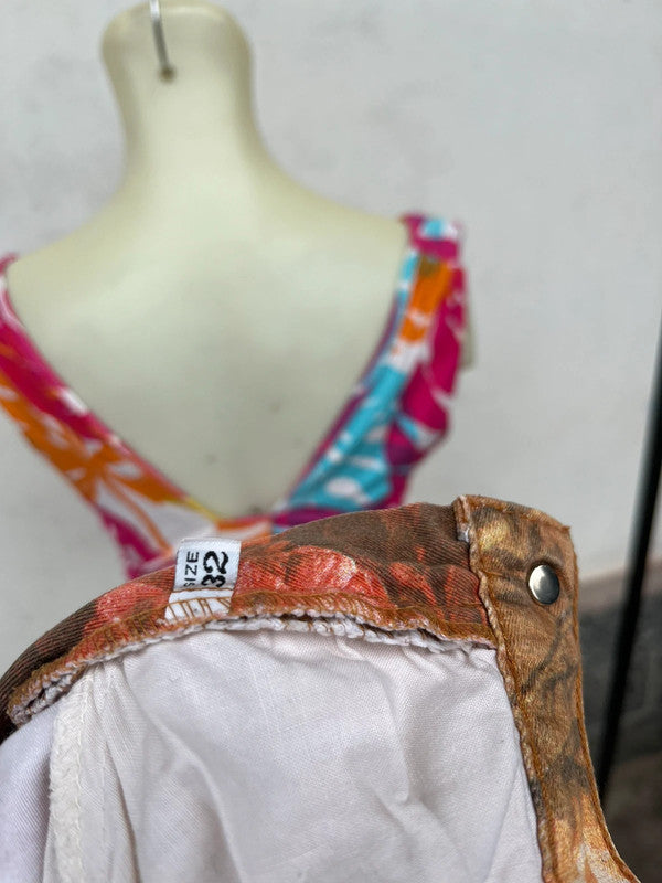 Jeans Moschino stampa fiori d'autunno TG 32